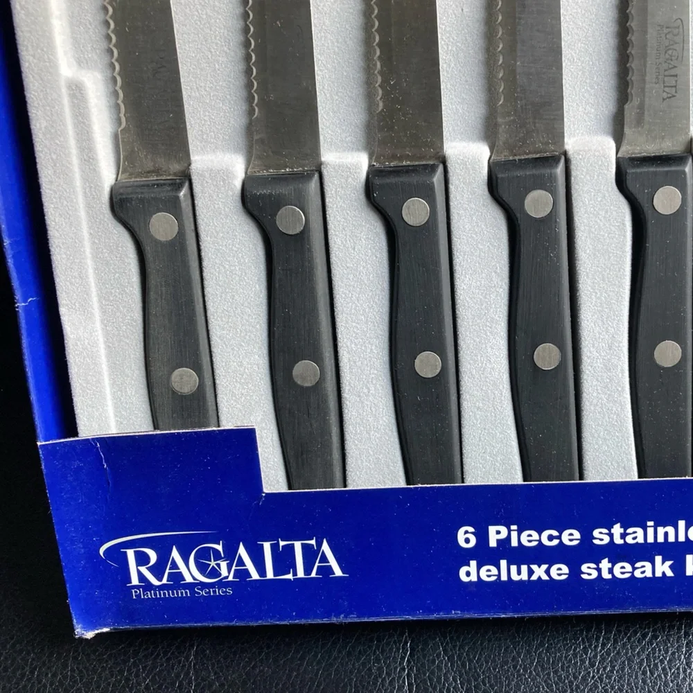 Ragalta Platinum Series 6 Piece Stainless Steel Deluxe Steak Knife Set